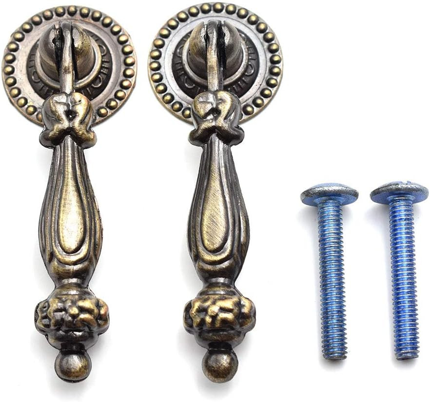Antique Tear Drop Decorative Pendant Pull Handle Dia 28Mm Vintage Drawer Knob fo