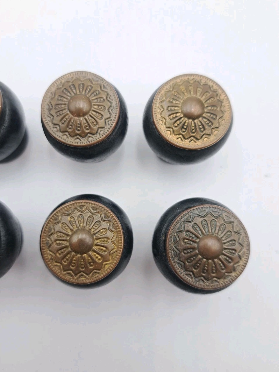 Vintage Drawer Pulls Door Spool Cabinet Knobs Cabinet Wooden Hardware Lot of 8