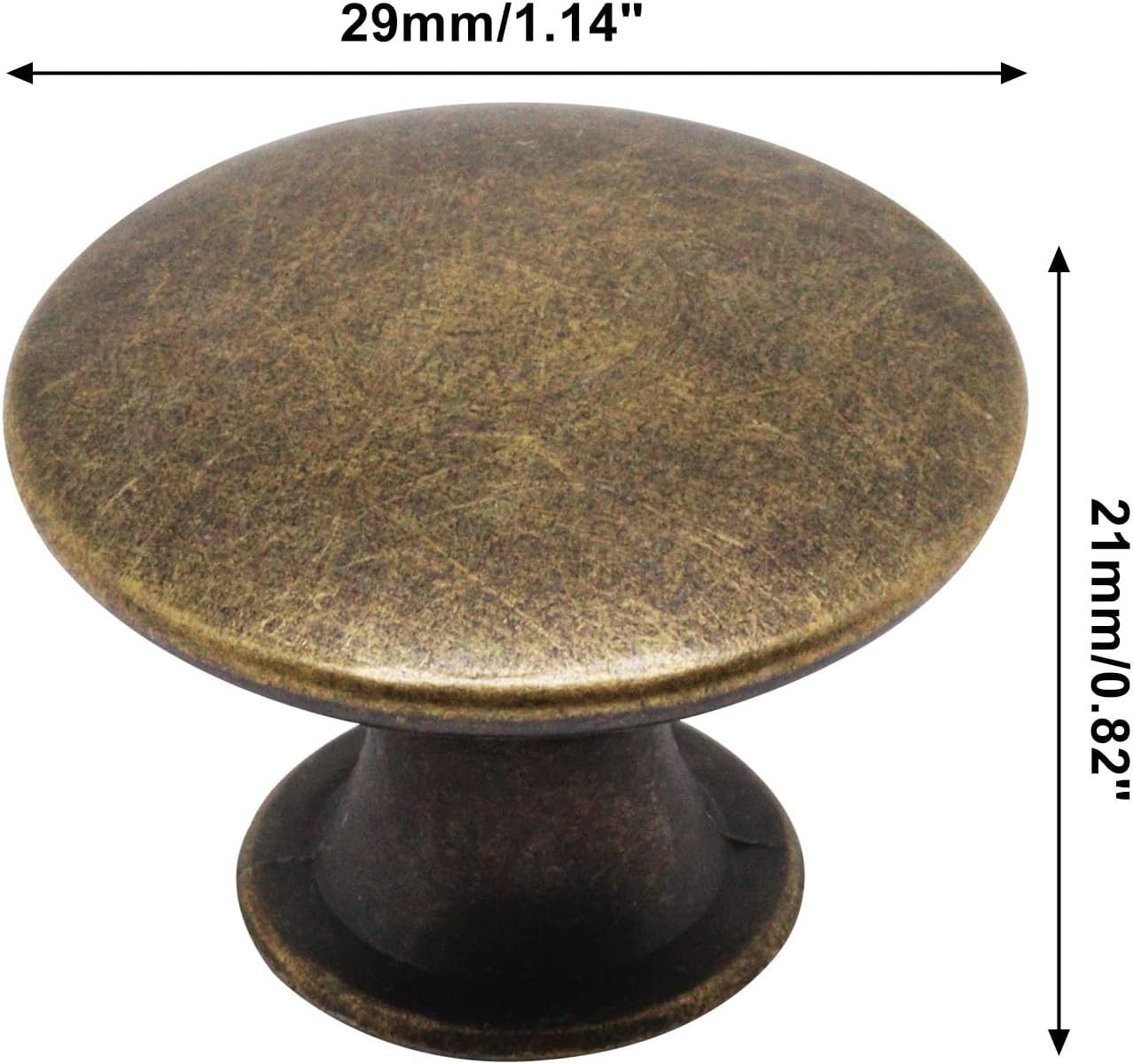 8 Pcs Antique Brass Cabinet Knobs, Round Dresser Knob Kitchen Drawer Knobs, S…