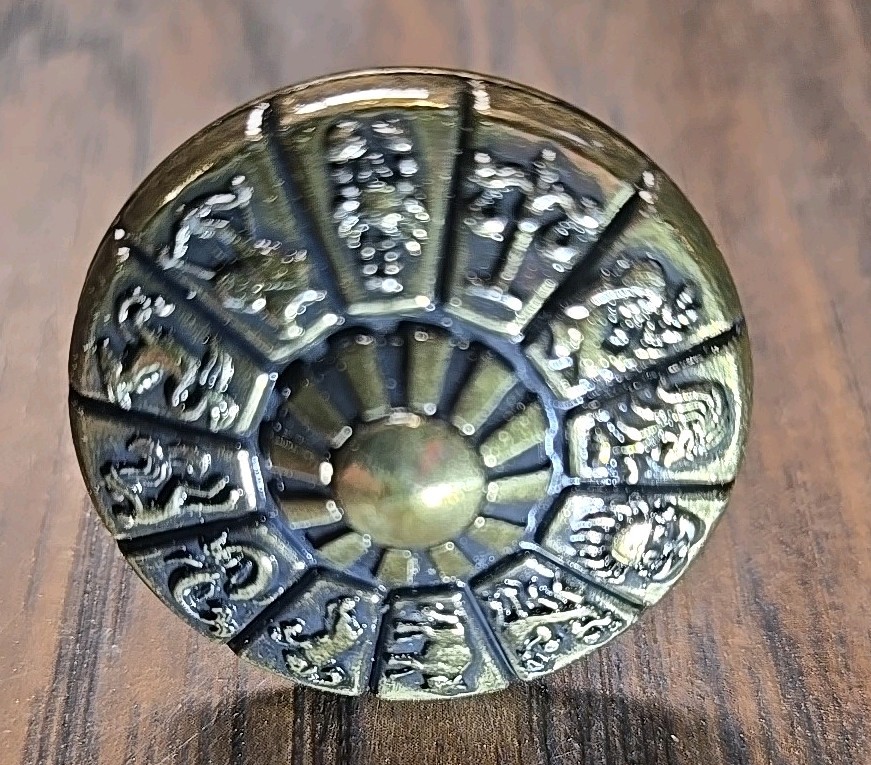 1 Ajax Zodiac Drawer Knob Brass Vintage Mid Century Dresser Drawer Pull MCM NWP