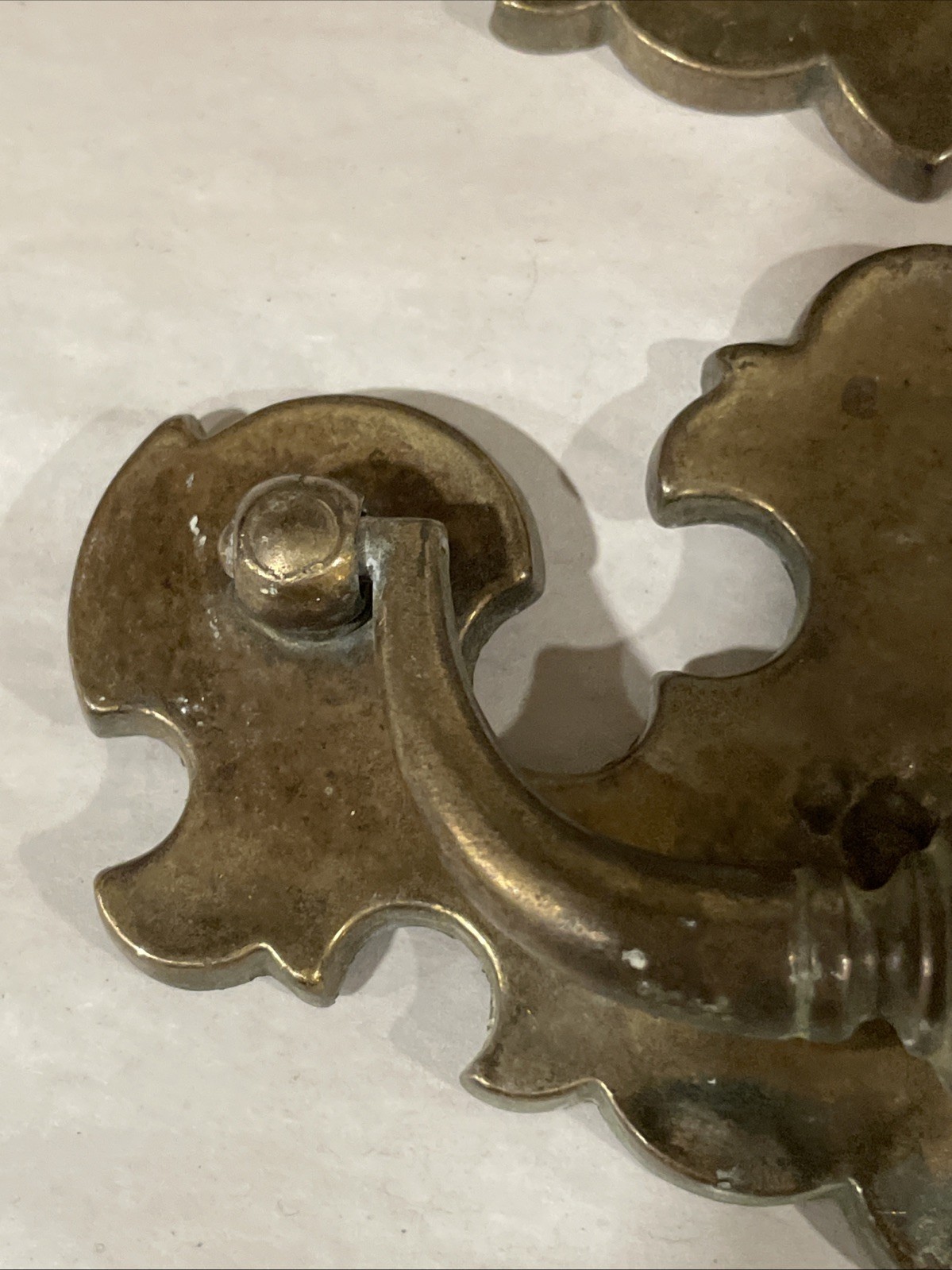 Colonial Chippendale Batwing Style Drawer Pull 4” Vintage Patina