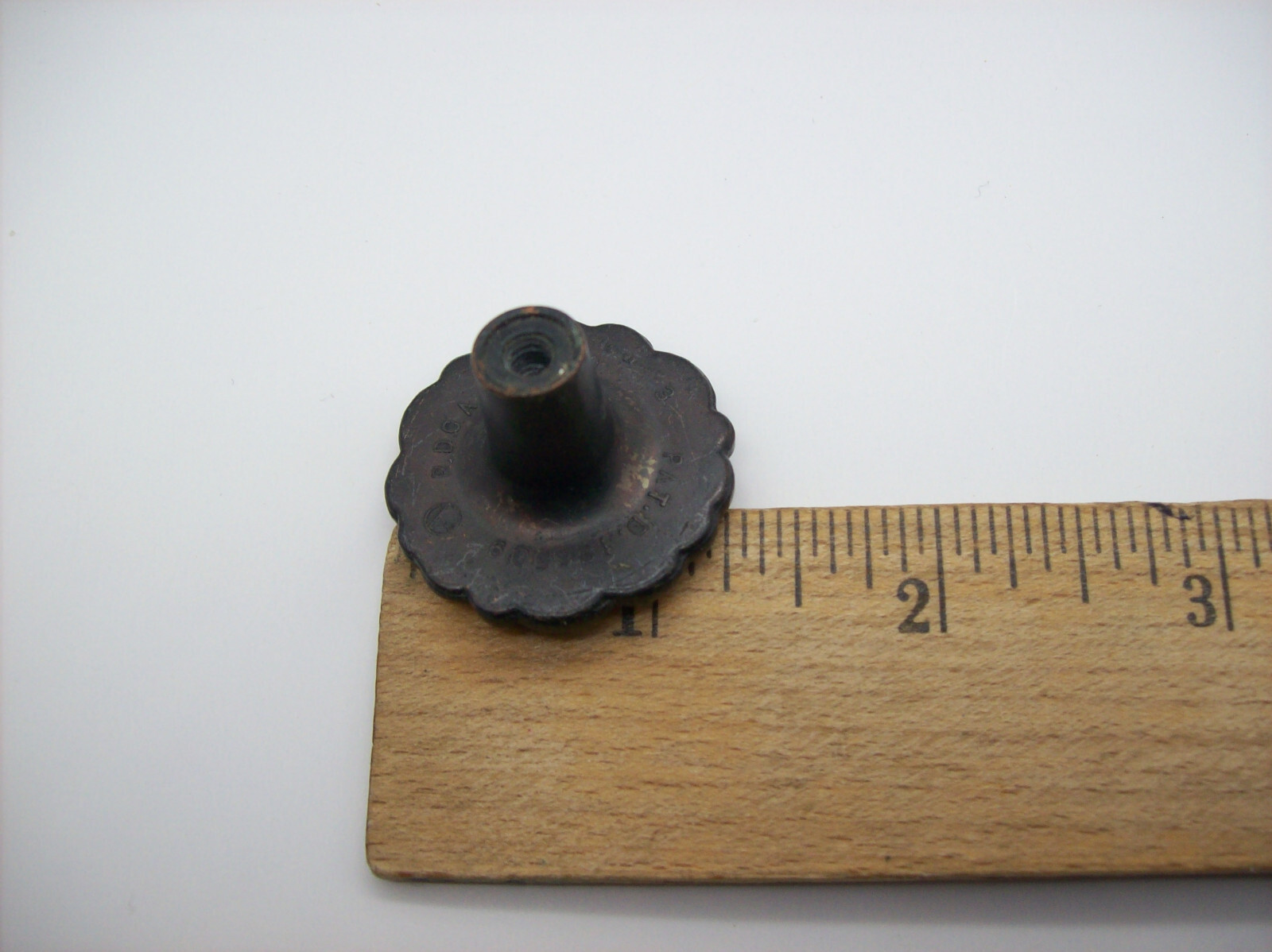 Vintage French Copper Flower Cabinet Knob Drawer Pull, 1960, RDCA, Patd 1885 09