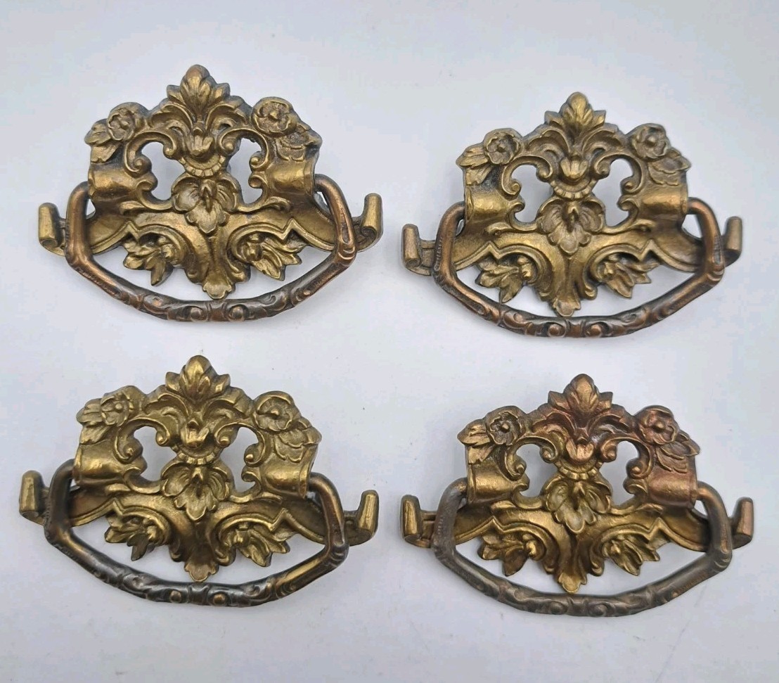 Antique Drop Handles Drawer Pulls Door Dresser Vintage Furniture Hardware Lot 4