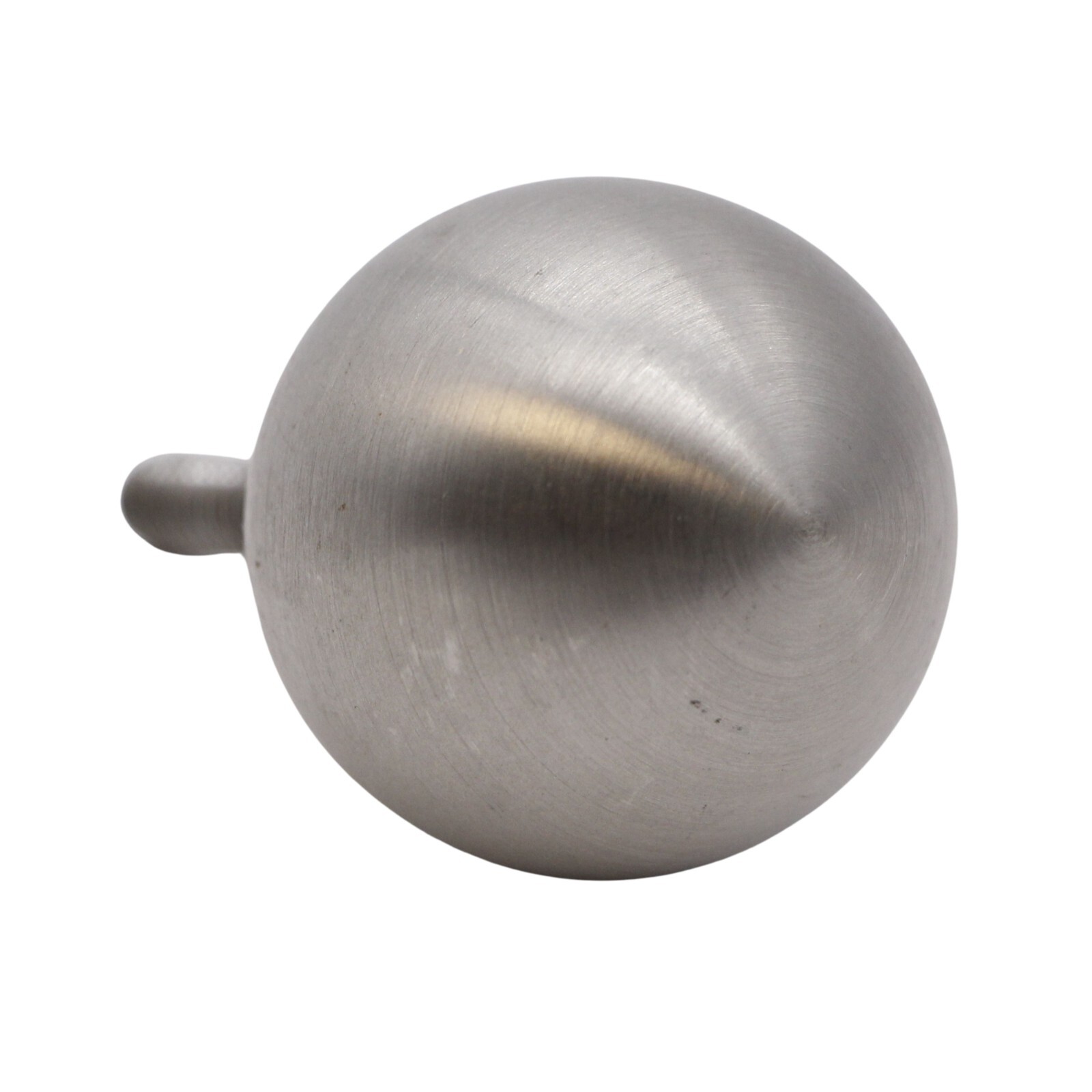 Vintage 1.5 in. Brushed Nickel Over Brass Ball Drawer Knob