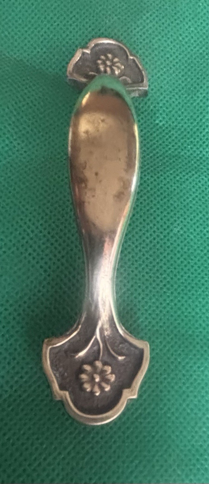 Mid Century Modern Vintage Cabinet Pull Handle Brass Flowers Keeler Brass Co. 3”