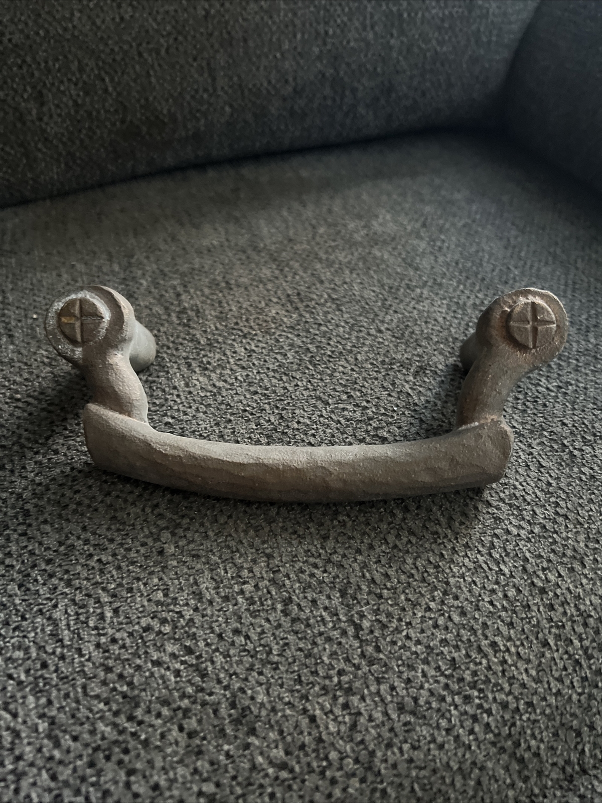 Vintage Steel Handle Drawer Pull Industrial Heavy Duty Handle Cast Iron