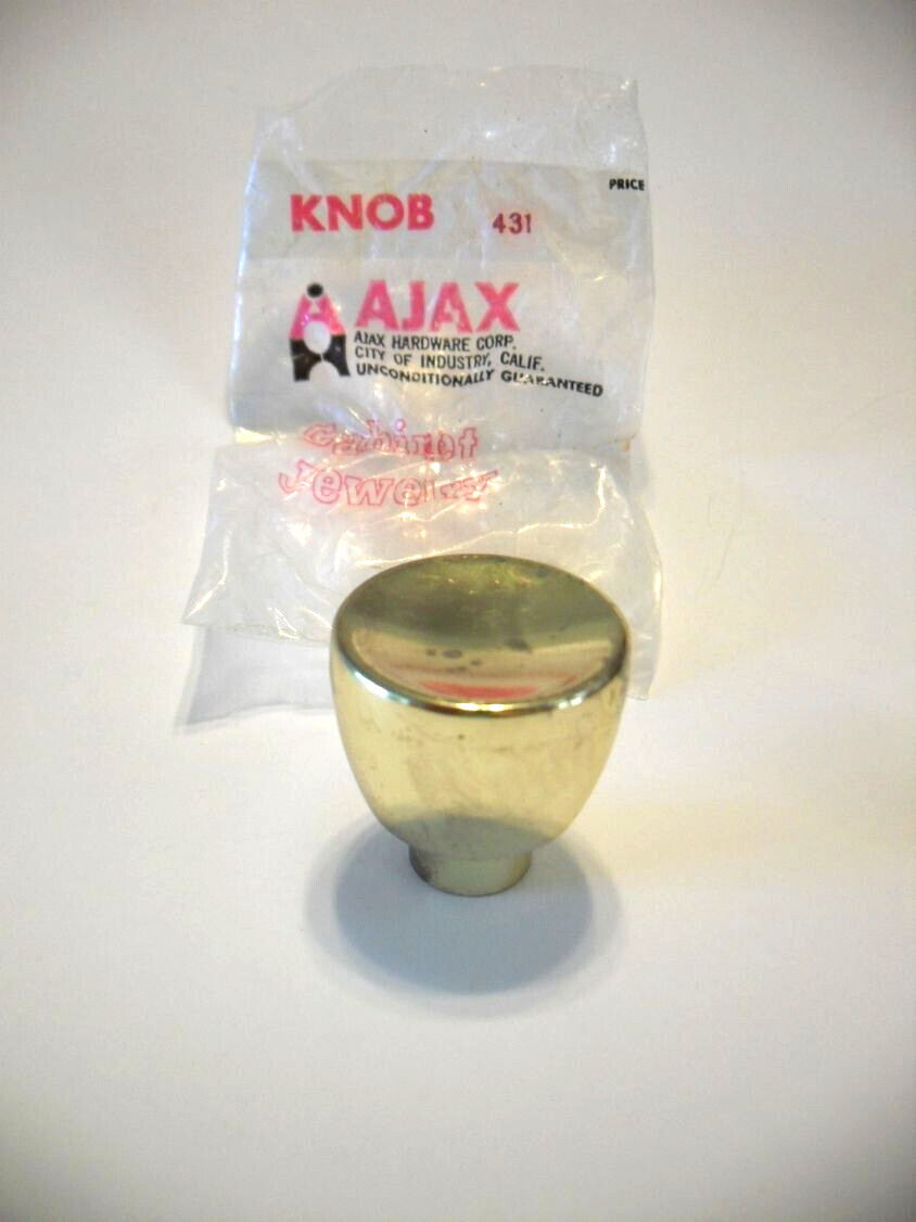Vintage Nos Brass Drawer Knobs 1-3/16″ Tulip Cabinet Door Pull Ajax #431