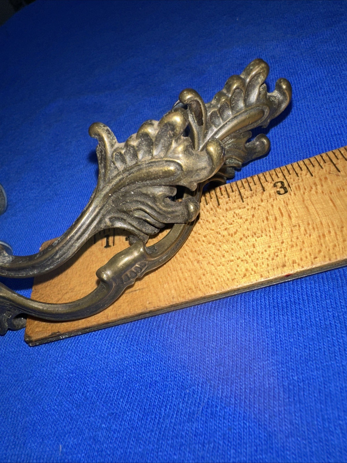 2 Vintage Cabinet Door Drawer Pulls Bureau Etc, Used