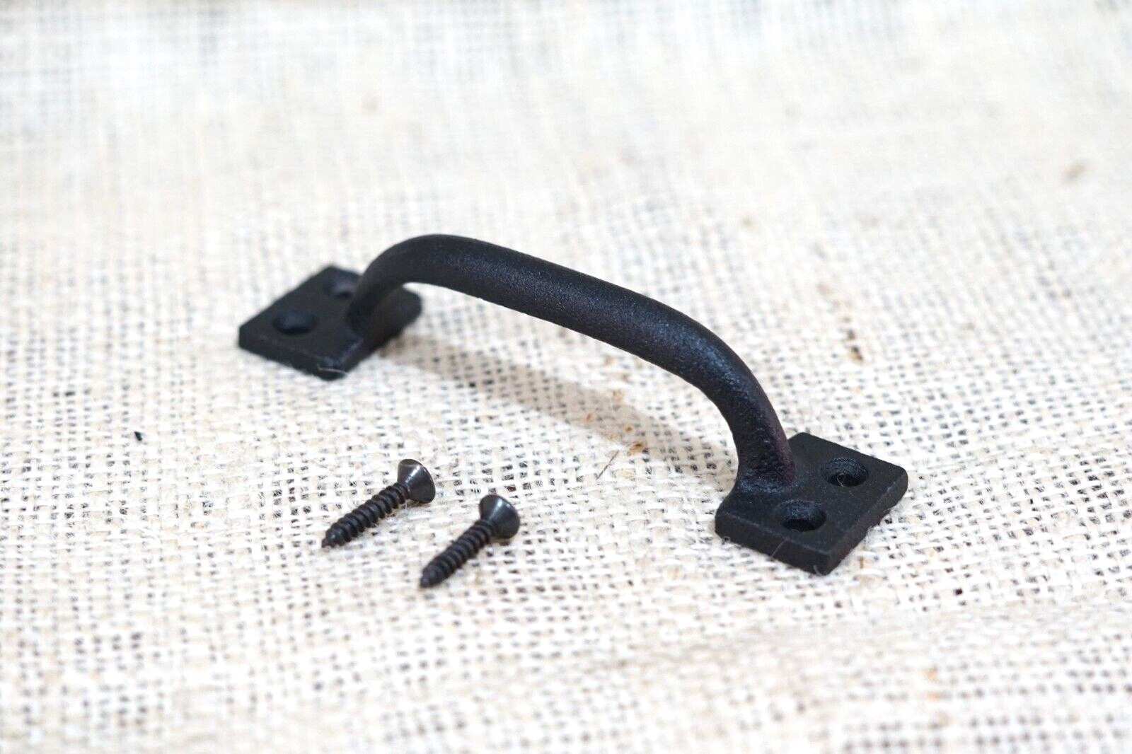 20 CAST IRON HANDLES DRAWER PULLS 4″ MATTE BLACK HOME DECOR KITCHEN WINDOW PULL