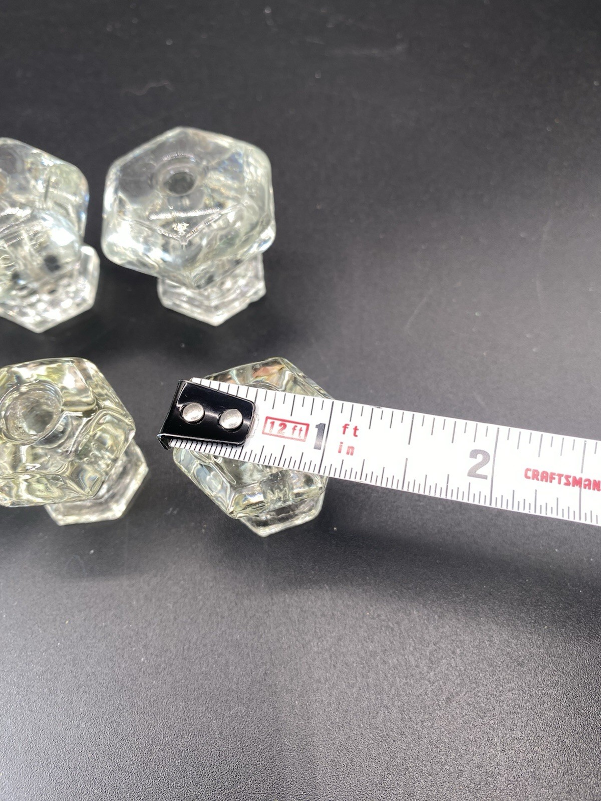 Vintage Clear Glass Drawer Pulls/Cabinet Knobs Set of 7 1 & 1.5”