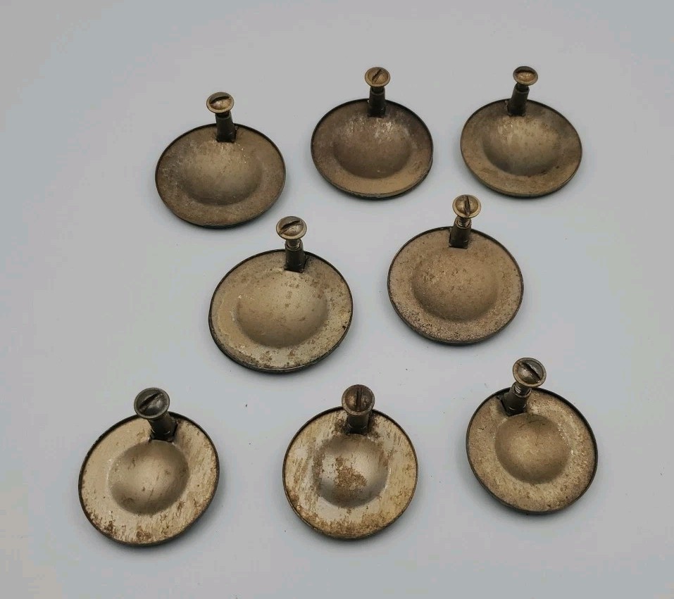 Metal Drawer Ring Pull Knobs Reclaimed Salvage 2 Sizes Lot Of 8