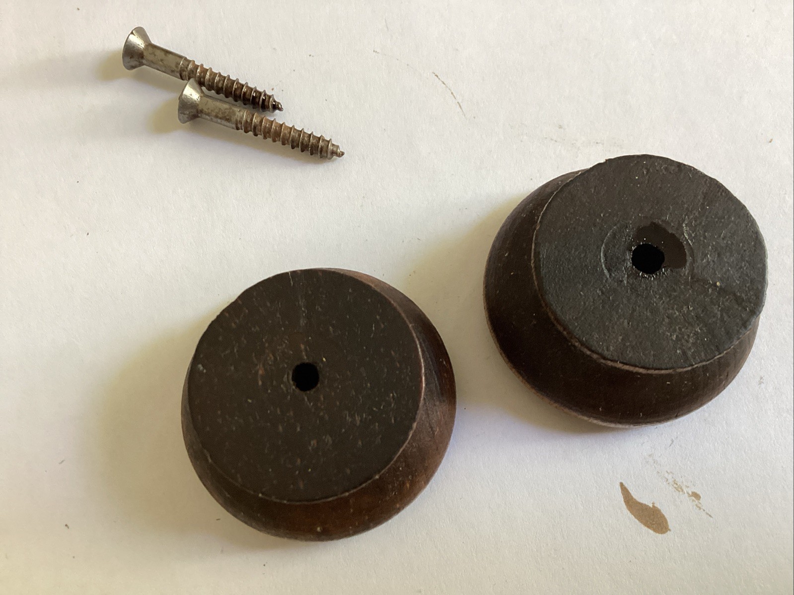 Great Pair Of 1 3/4” Inch Antique Maple Drawer Pulls With Screws
