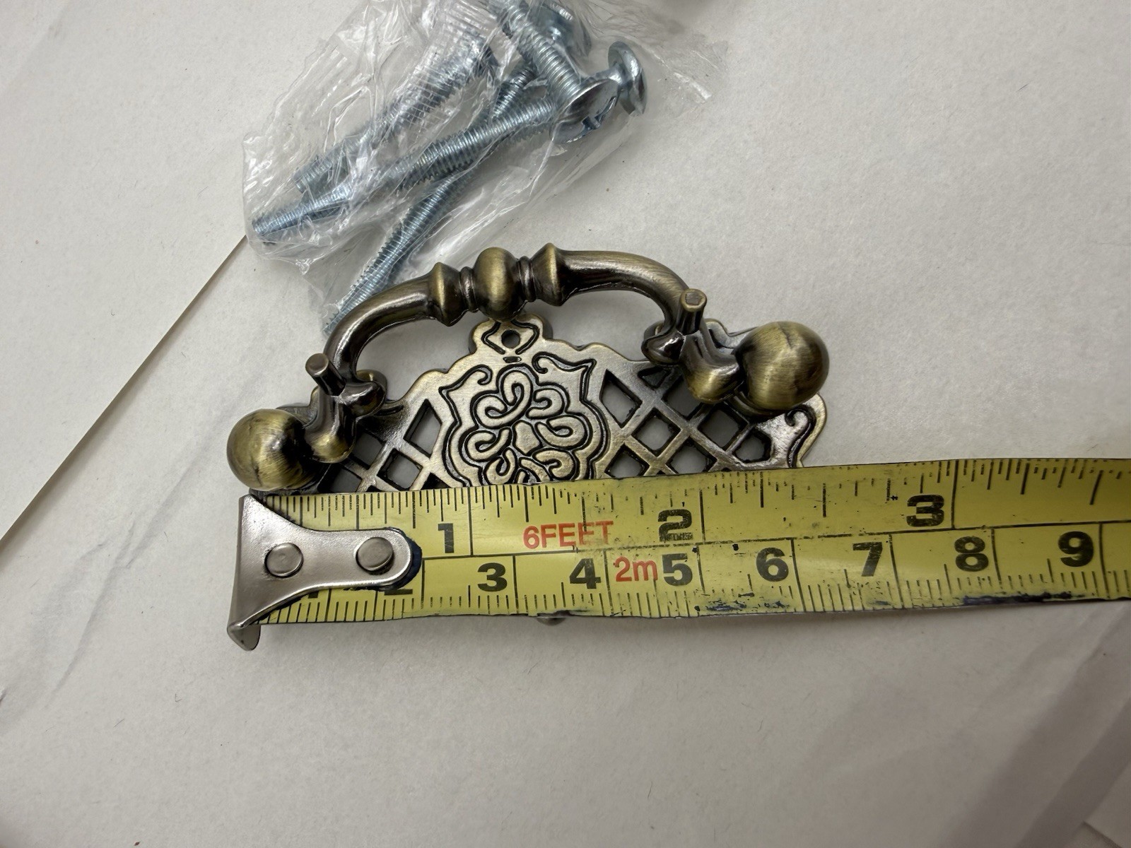 Bronze Cabinet Pulls, Zinc Alloy Ornamental Handles w/Floral Cutout Design 15pcs