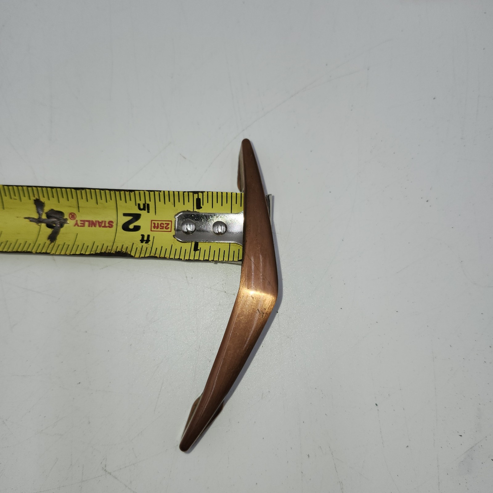 Vintage Copper Chevron Drawer Pull Cabinet Handle Atomic Ajax