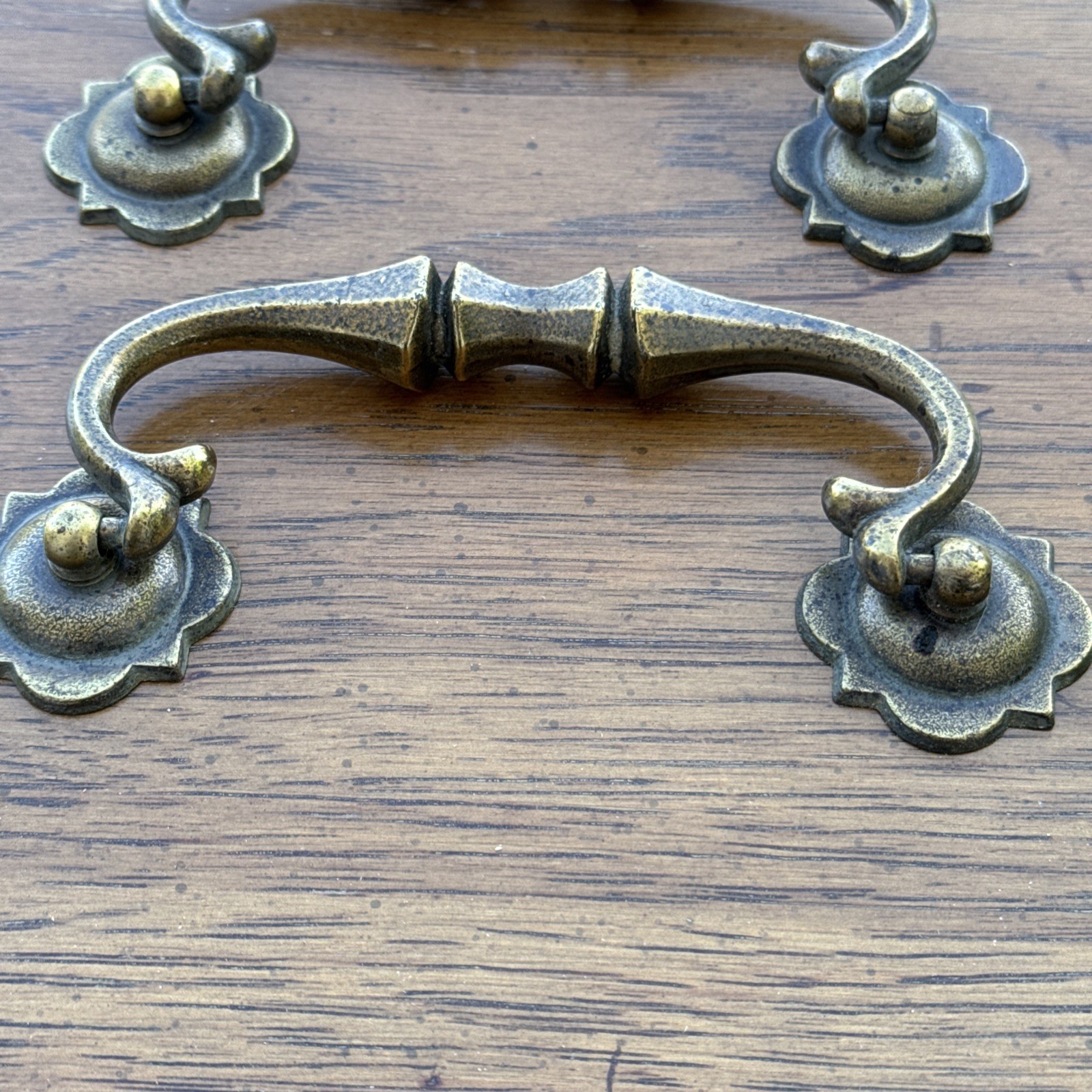 Drexel Guildhall Drawer Pulls For Vintage Dresser Nightstand Credenza MCM Brass