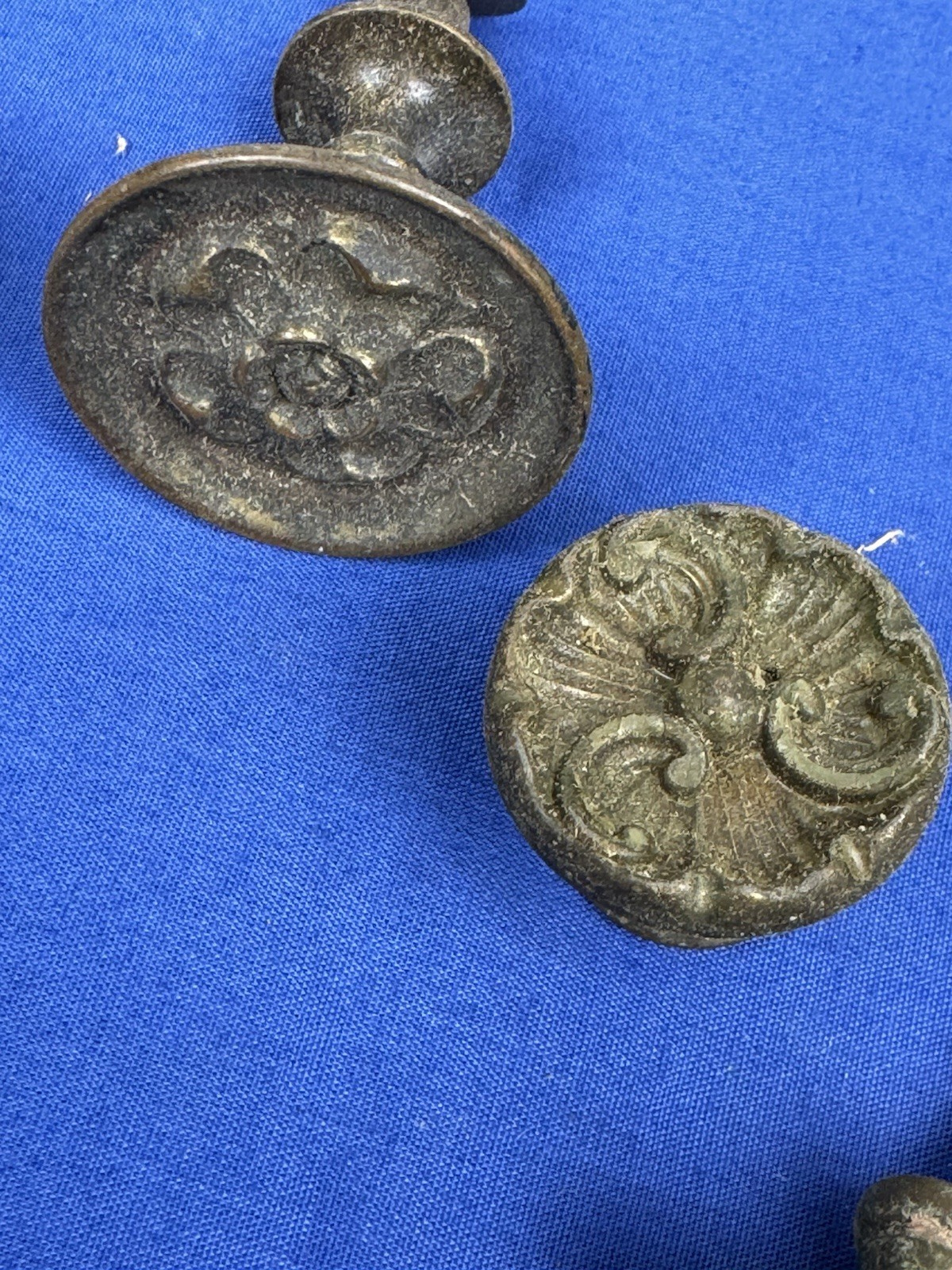 21 Antique & Vintage Pull Knobs, Door or Drawer, Metal (Tin, Steel), Glass, Wood