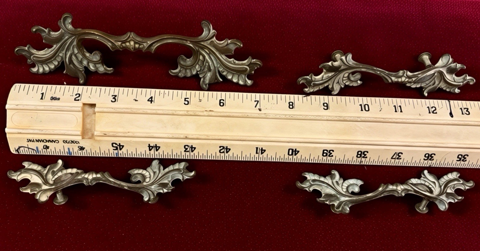 Vintage Brass Drawer Pulls Lot of 9 *Keeler Brass Co 1960s | French Provincial