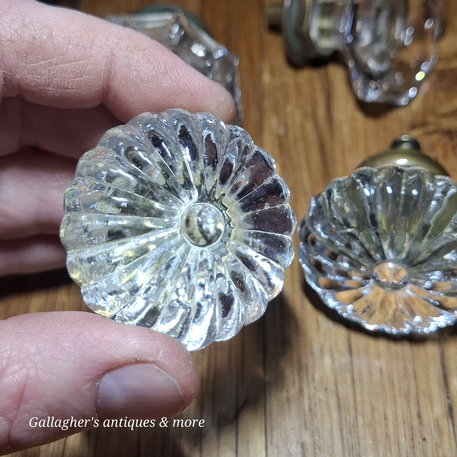 Antique Glass Knob Handle Drawer Cabinet Lot Of 4 Pat Oct 1901