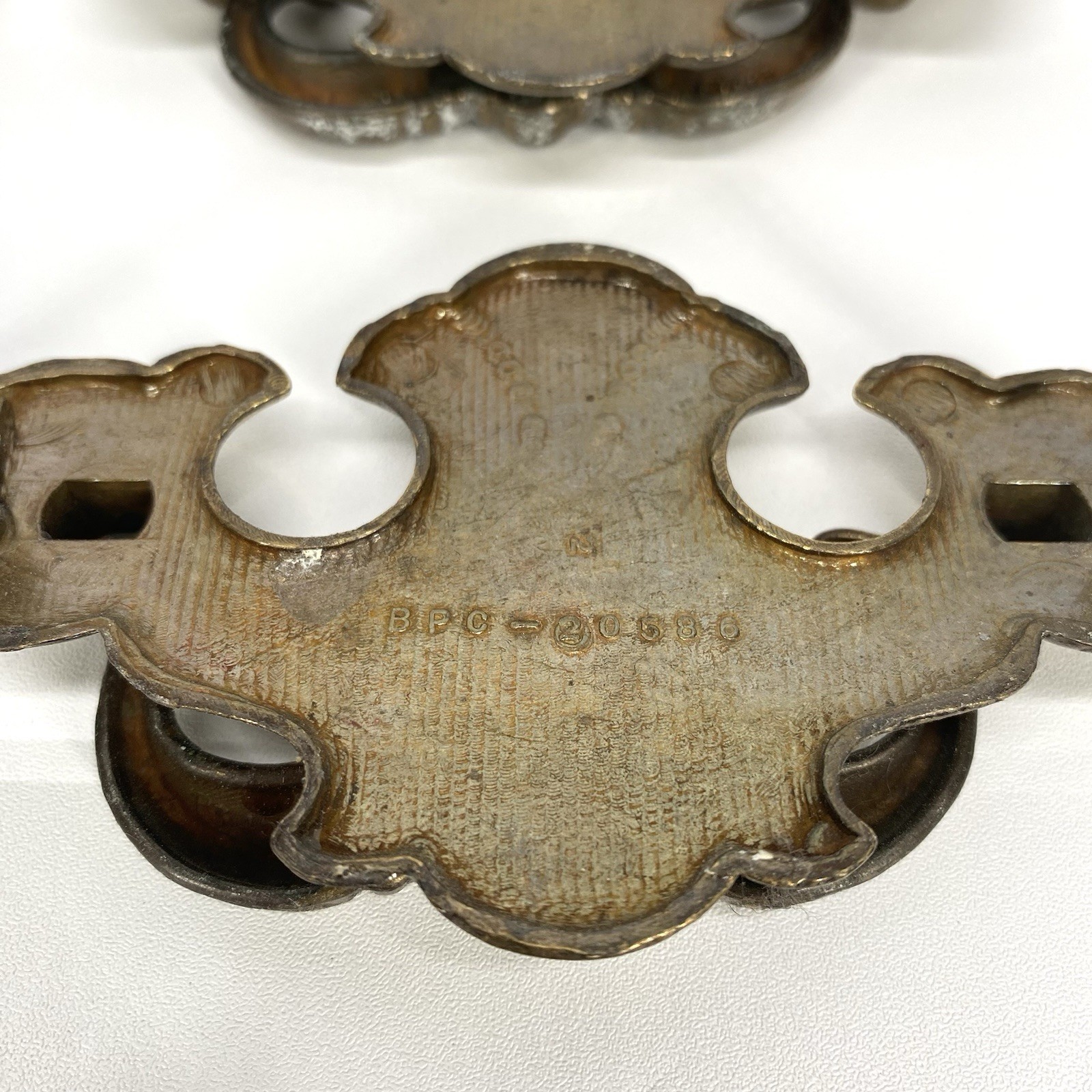 Vintage Gold Ornate Chippendale Batwing Drawer Handles Set Of 6 Reclaimed