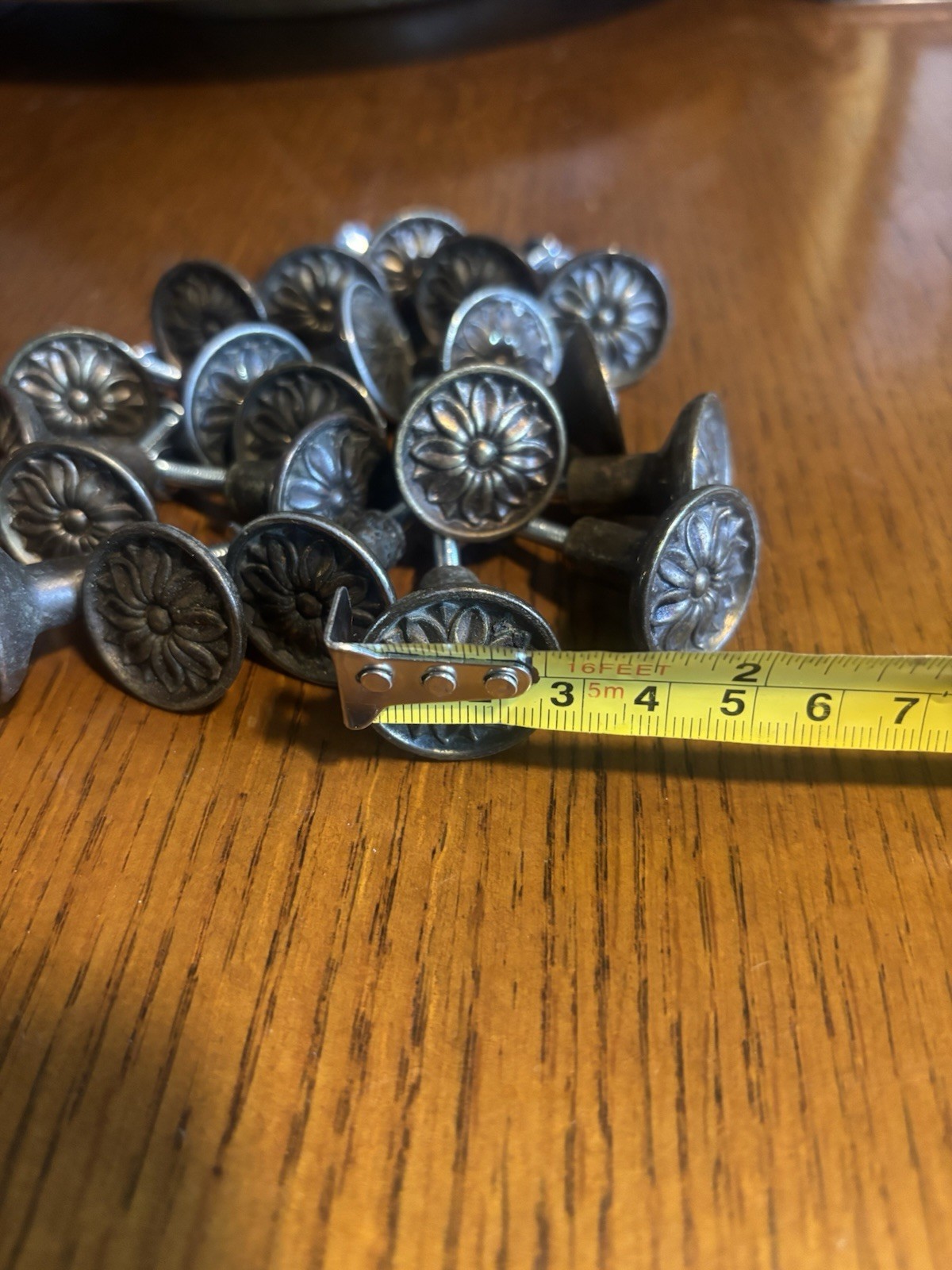 Vintage Brass Sunflower Drawer Pulls (21)