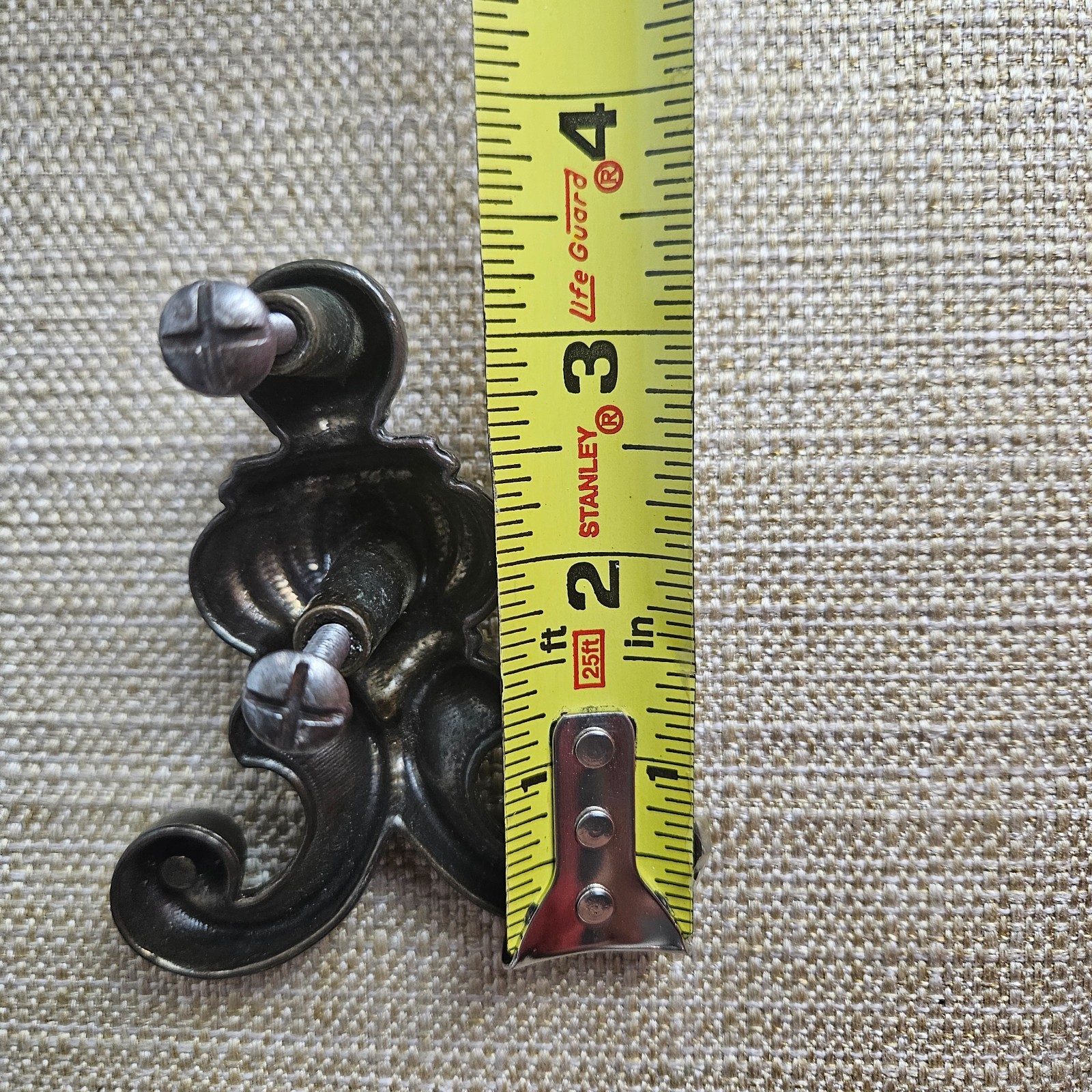Ornate Drawer Pull Handles Set 6 Antique Bronze Tone Cabinet Hardware Scroll