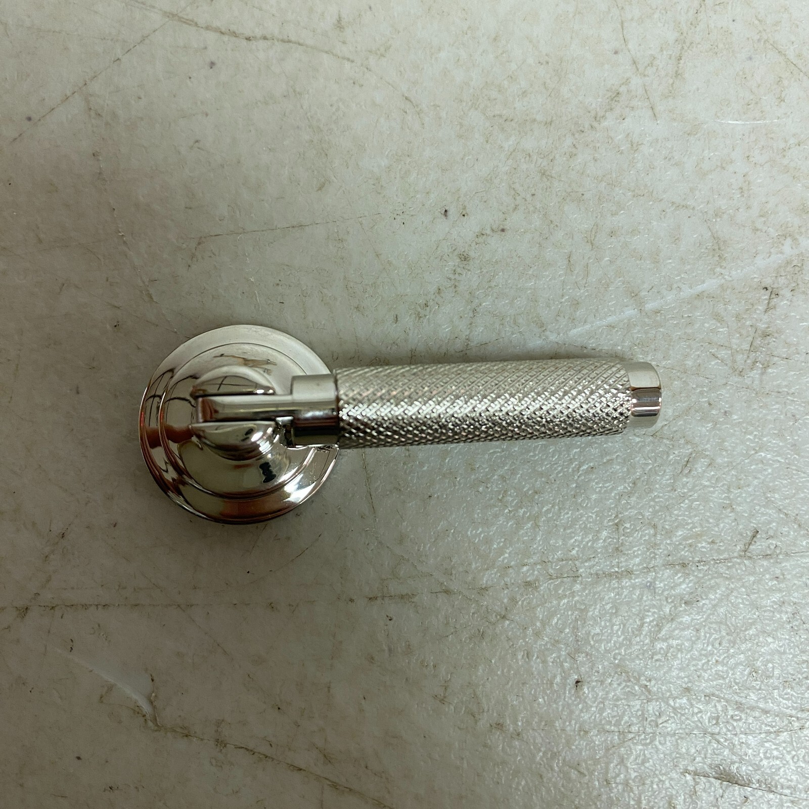 SIGNATURE HARDWARE ARELES BRASS KNURLED DROP PULL-POLISHED NICKEL