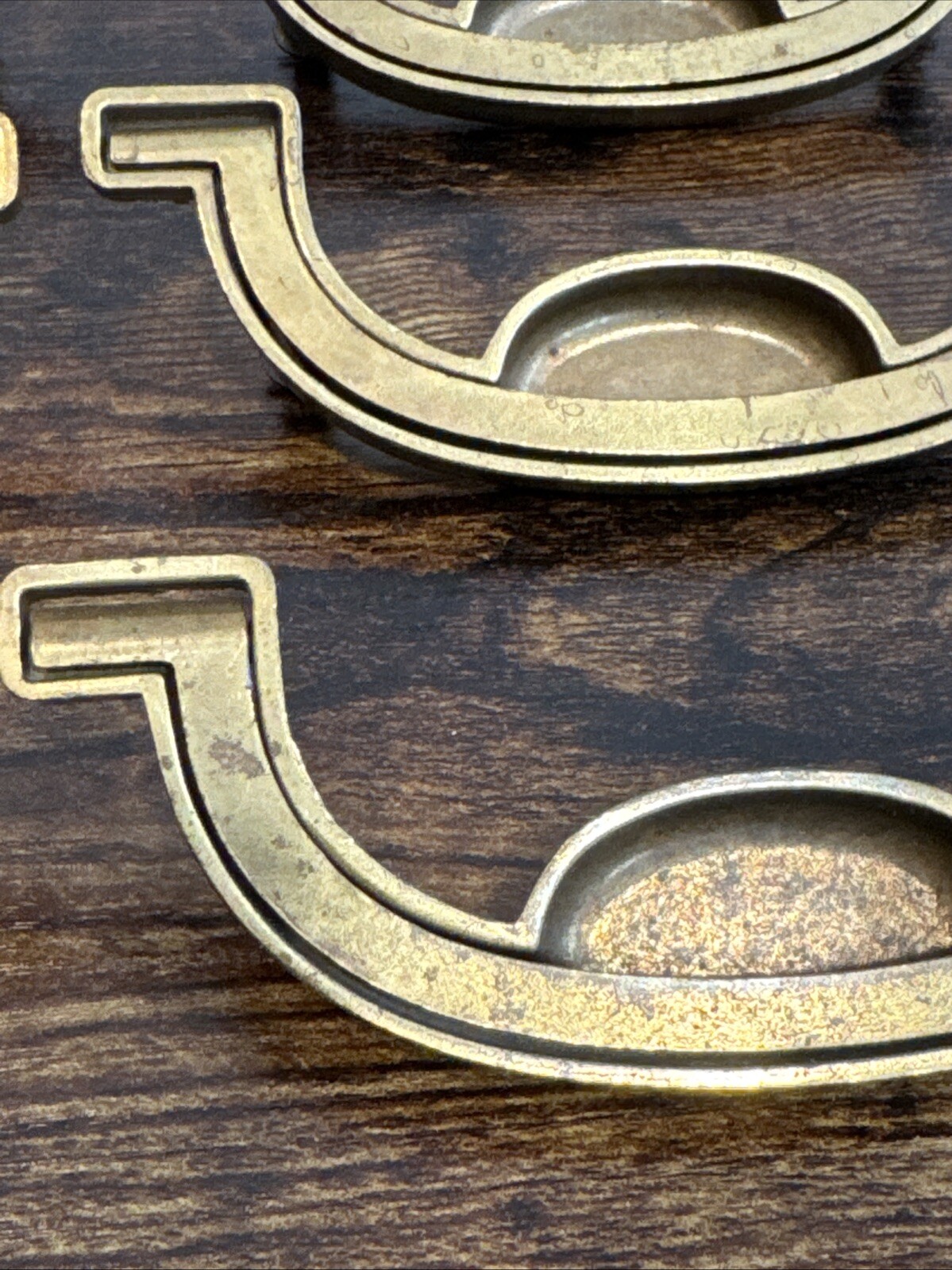 DREXEL ACCOLADE Brass Drawer Bail Pulls 6 Handles Campaign KBC N7231 – 3.5” CC