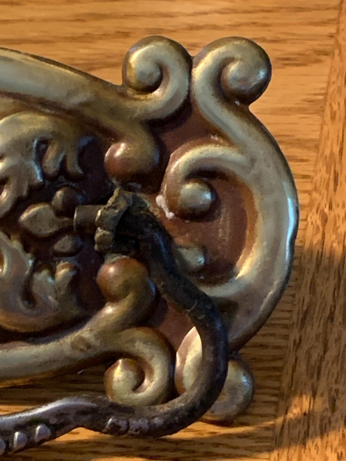 c1880-1900 Antique Six stamped Brass Drawer Pulls 3″ Bore