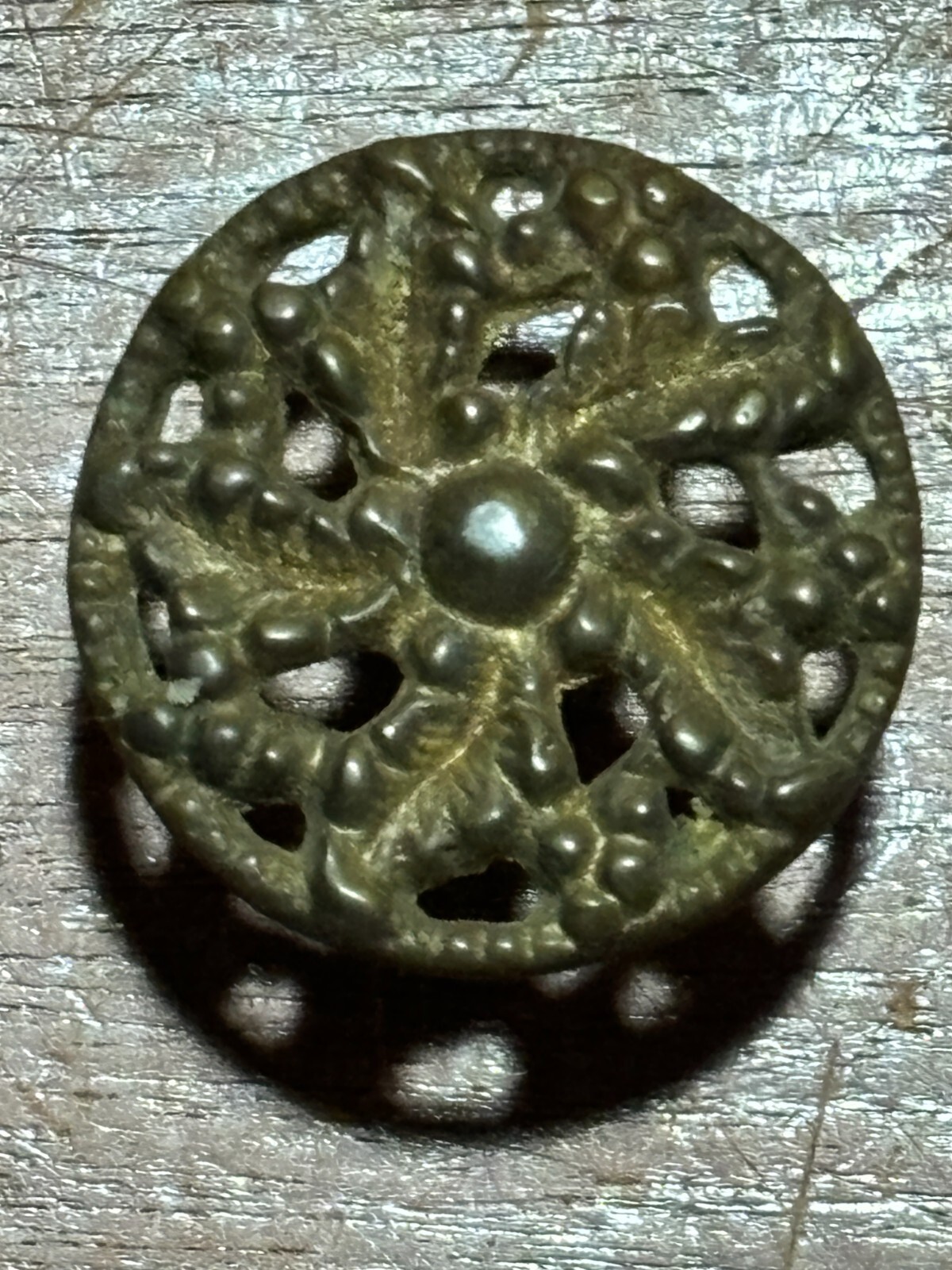 Vintage Antique Ornate Round Cabinet Knob Drawer Pull 1 1/4 inch