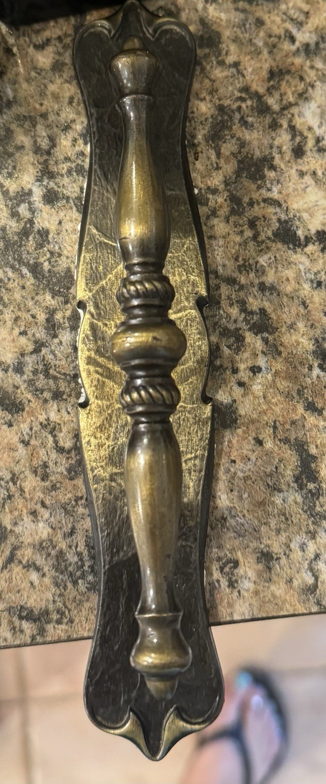 Lot of 4 Vintage Amerock Carriage House Cabinet PullsHandles Antique Brass 3″