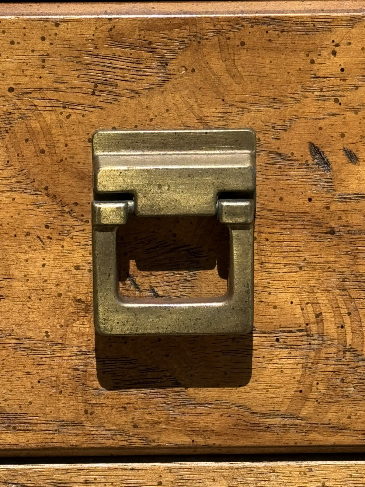 Drexel Woodbriar Drawer Pull Square Brass Vintage Bail Dresser Hardware