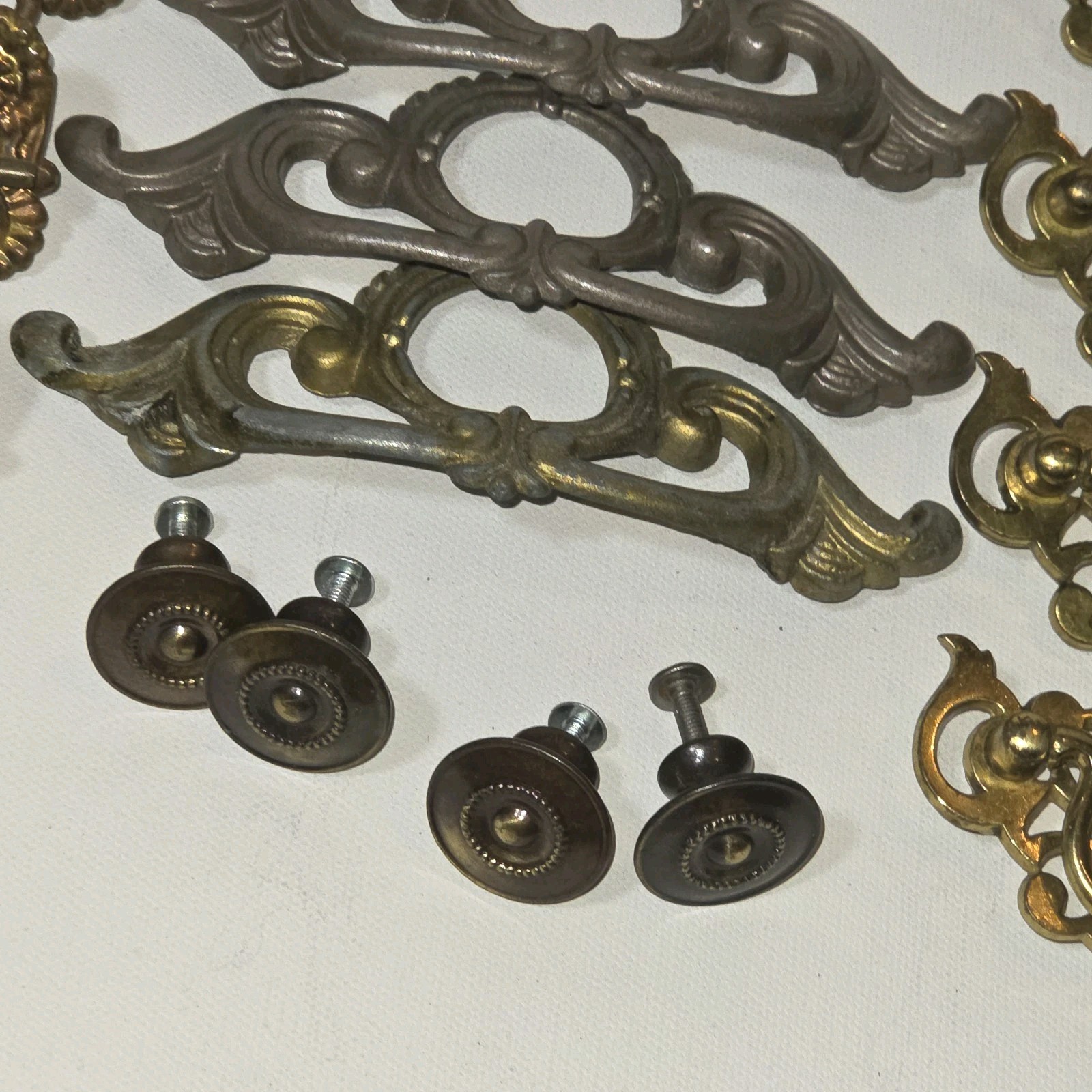 Antique Vintage Furniture Hardware Lot 47 Drawer Pulls Knobs Cabinet Salvage