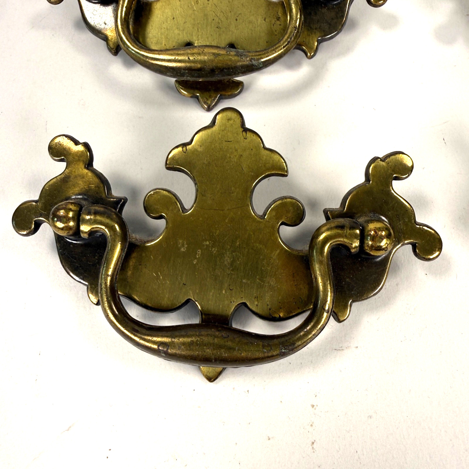 6 Keeler Brass Co. Chippendale Style Drop Bail Drawer Pulls N19356 5″ Centers