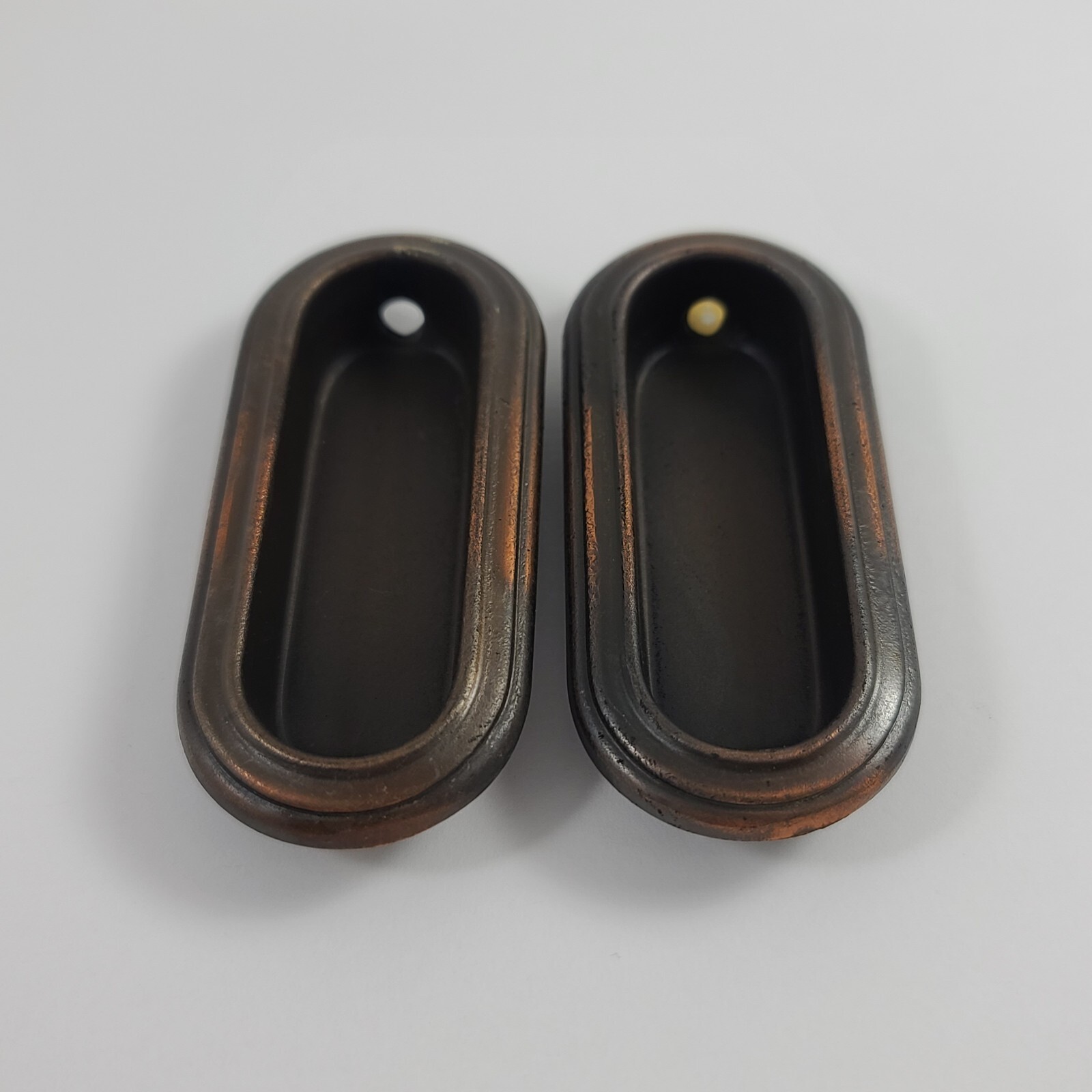 Vintage 1960s Amerock Recessed Drawer Pull Pair Finger Pull 1581