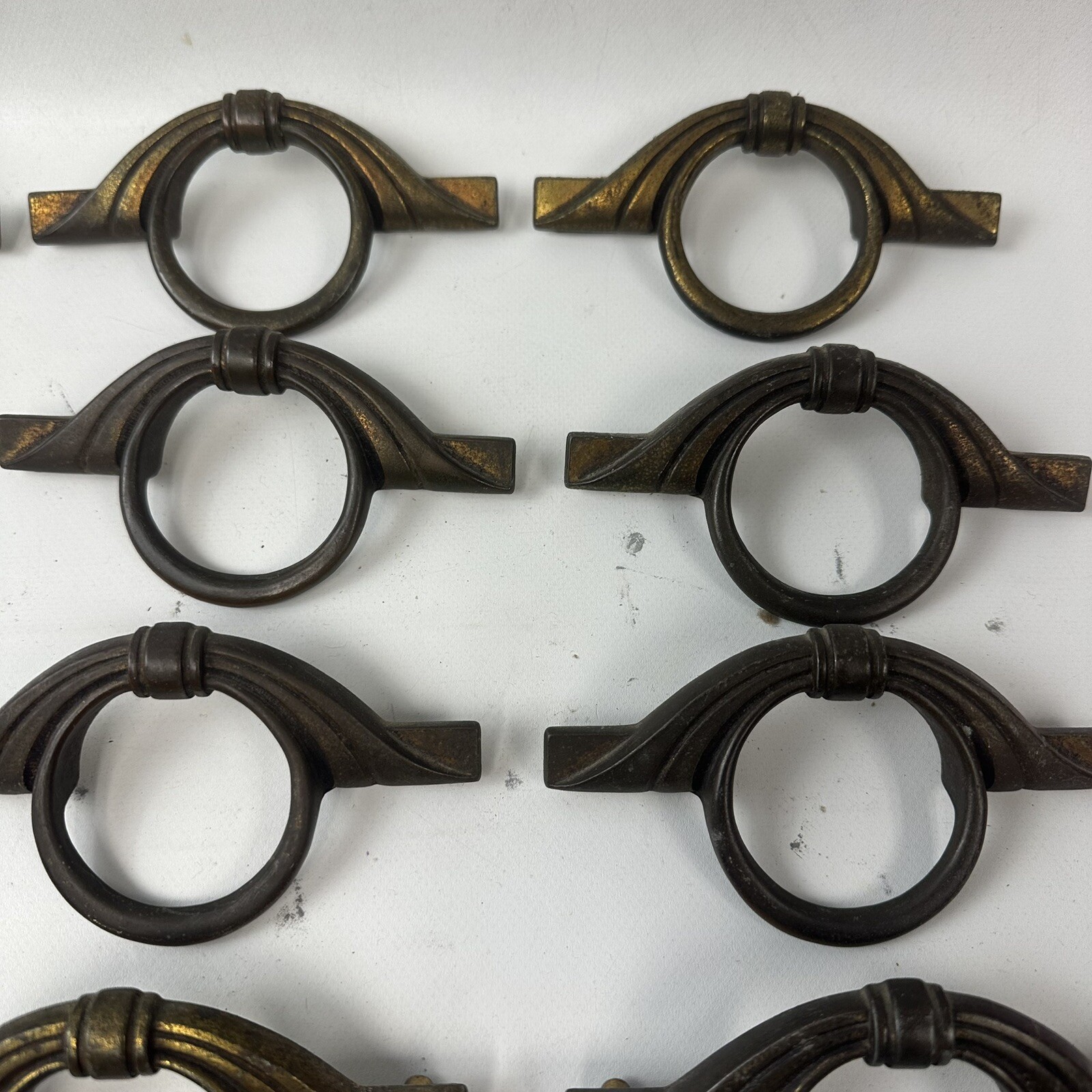 Lot Of 23 Drawer Pulls Handles Vintage Unique Rare Brass Keller Keeler