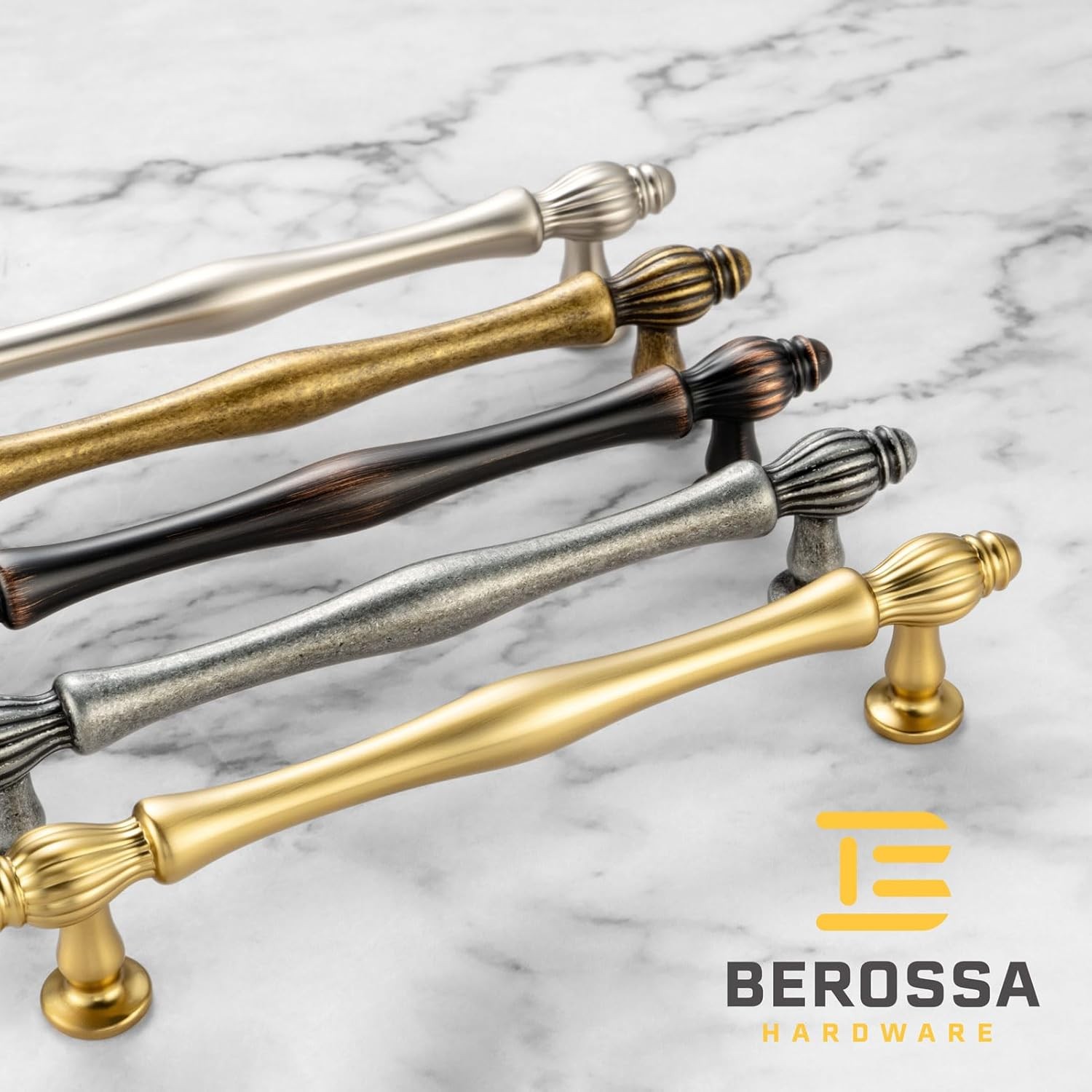10pk 3″ Vintage Brass Cabinet Handles