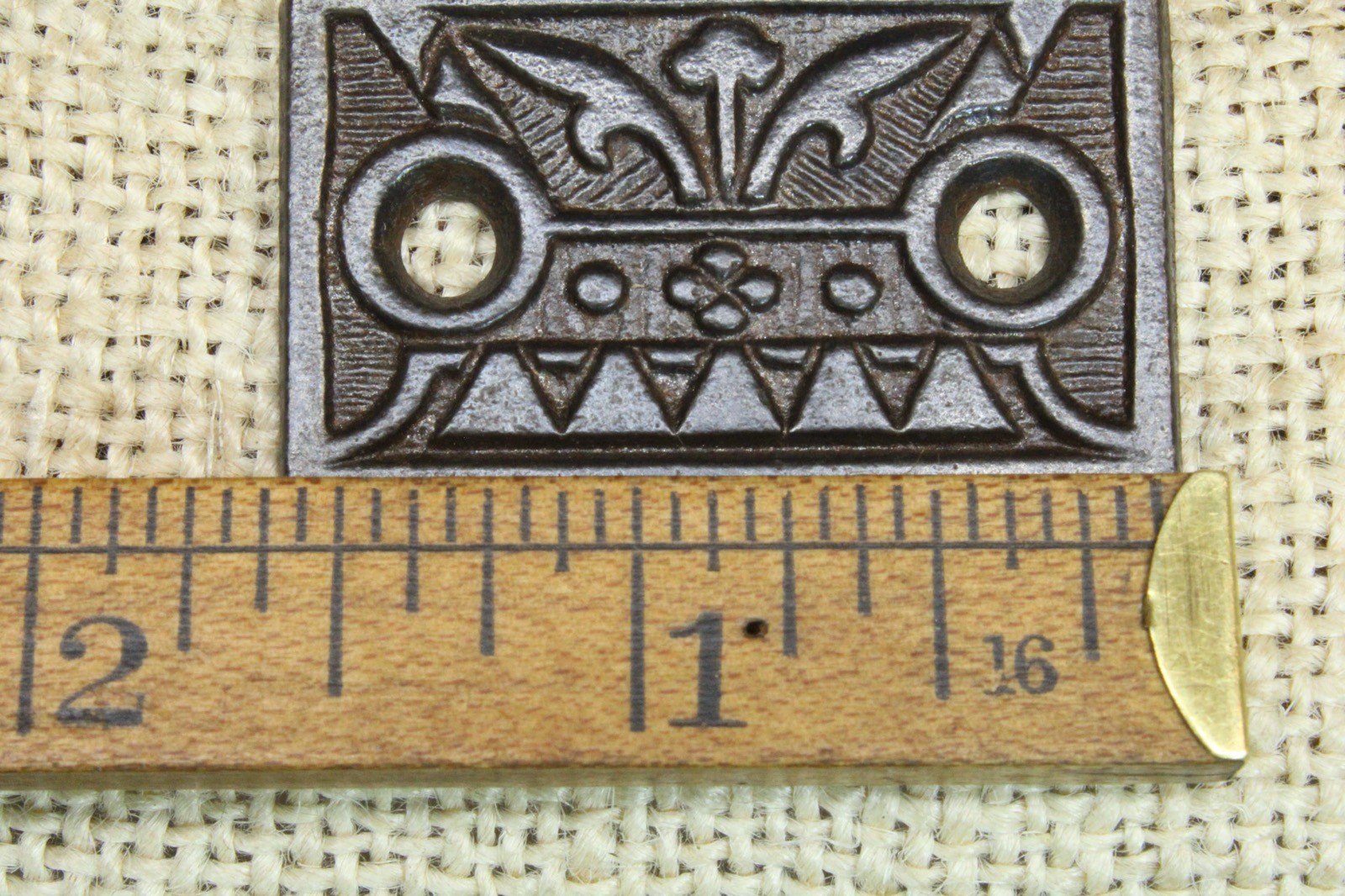 2 Old Window Sash Lifts Pulls Restored Iron Eastlake Geometric Flower Floral