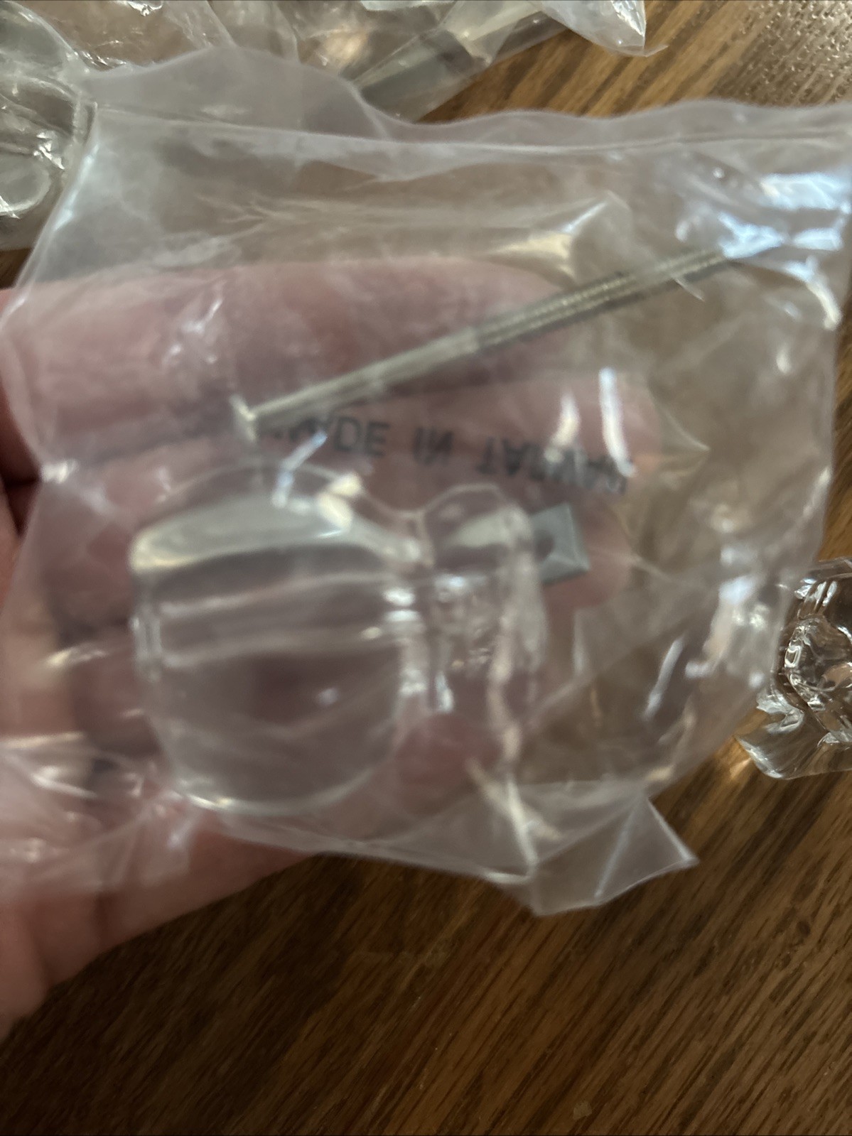 Set Of 6 Clear Glass Hexagon 6 sided Drawer Cabinet Knobs 1 1/2 Antique Style