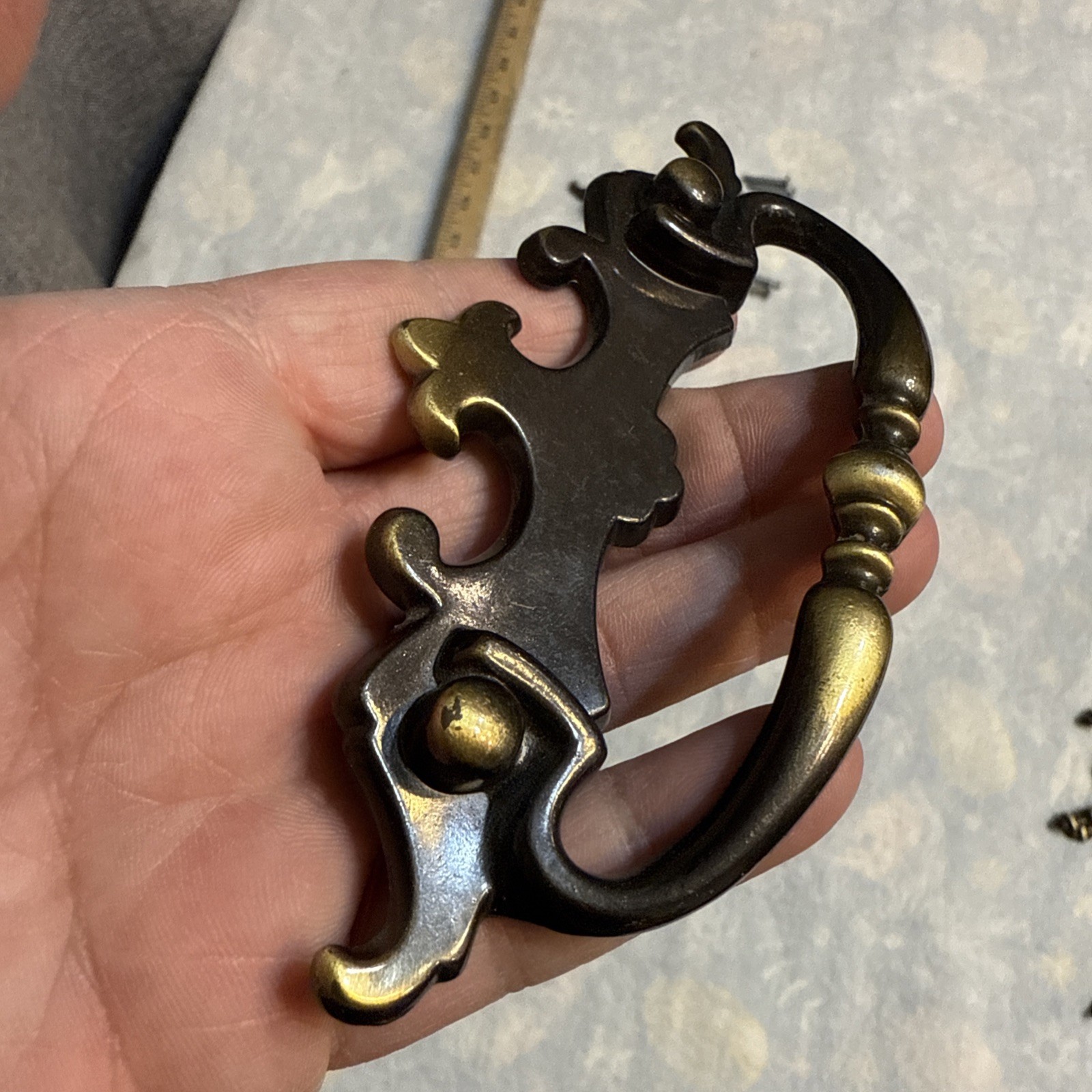 3 Vintage Amerock 152-1 Batwing Drawer Pull Handles 4.75” Long
