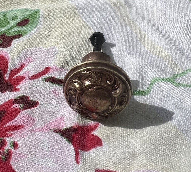 Antique French drawer pull Heavy brass A++ Door Dresser round 1⅓” Victorian Gold