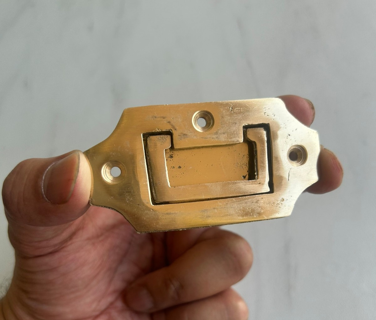 Brass Modern Hidden Recessed Concealed Flush Grip Pull Knob Handle DrawerCabinet