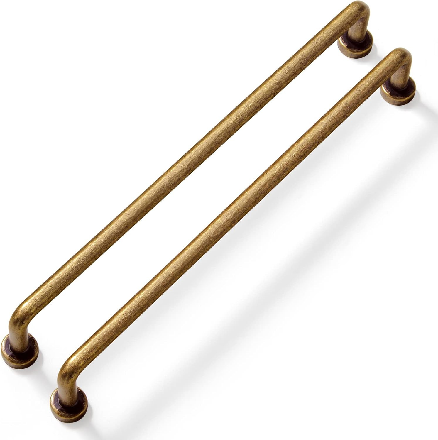 Antique Brass Cabinet Pulls, Solid Zinc Alloy Drawer Handles for Kitchen & Dress