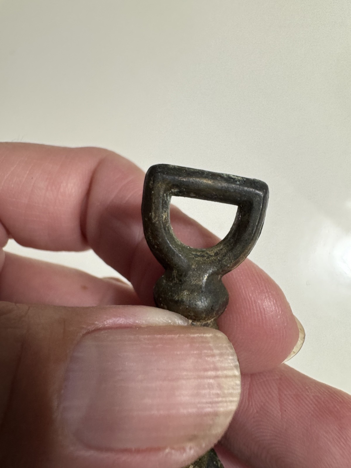 Vintage Large Bronze Antique Brass Tone Finish Hanging Drop Drawer Pull Hardware