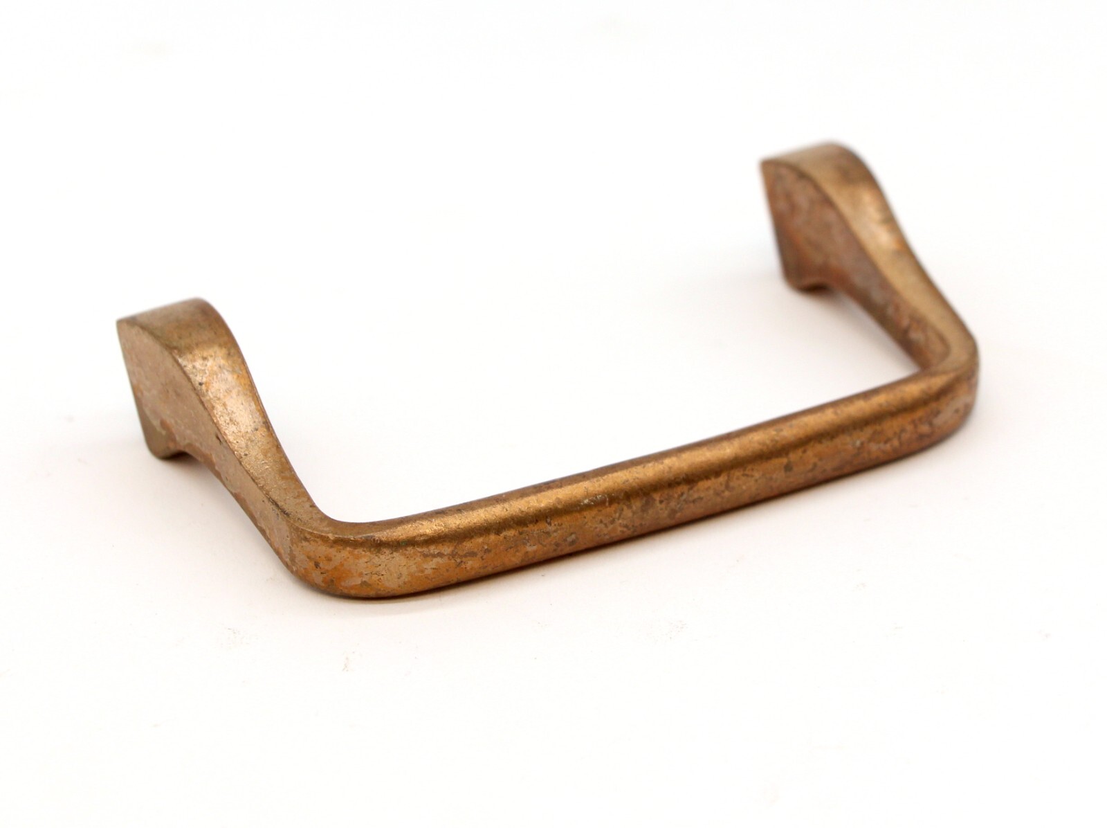 Classic 4.25 in. Brass Bridge Angled Drawer Pull