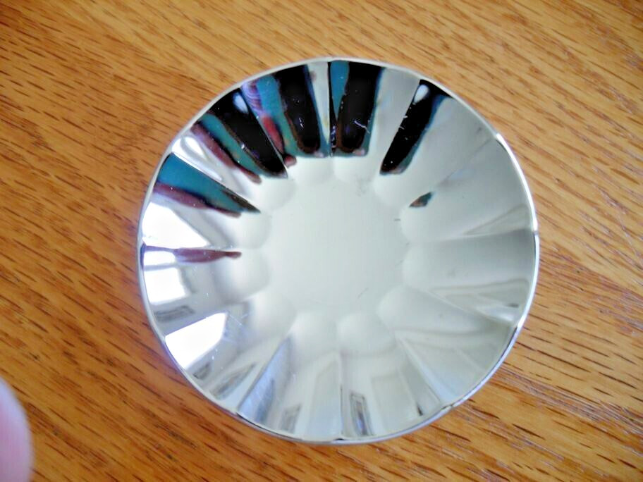 Vintage Nos 2″ Chrome Drawer Stardust Knob Concave Fluted Face Cabinet Handle