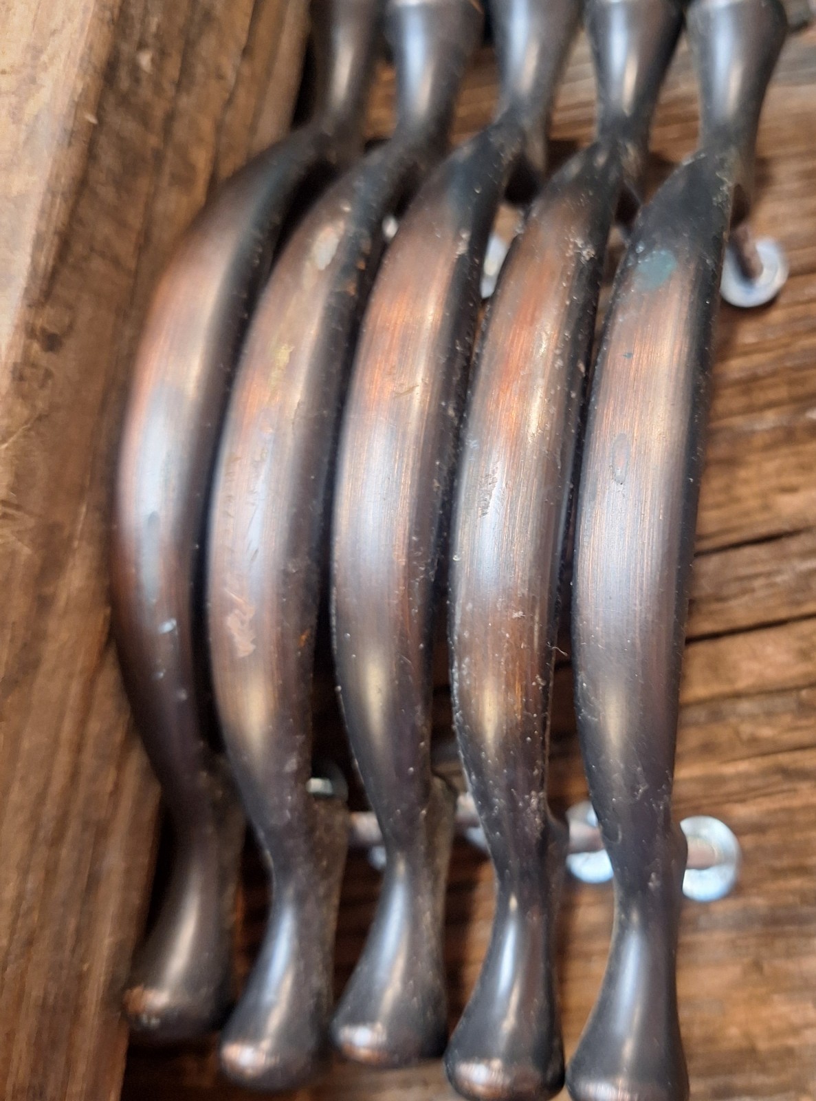 5 Vintage Bronze Tone Aluminum Drawer/Cabinet Handle Drawer Pull Knobs