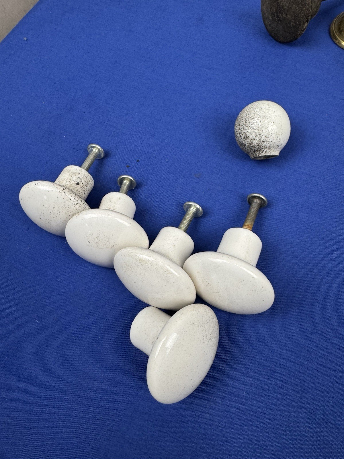 21 Antique & Vintage Pull Knobs, Door or Drawer, Metal (Tin, Steel), Glass, Wood