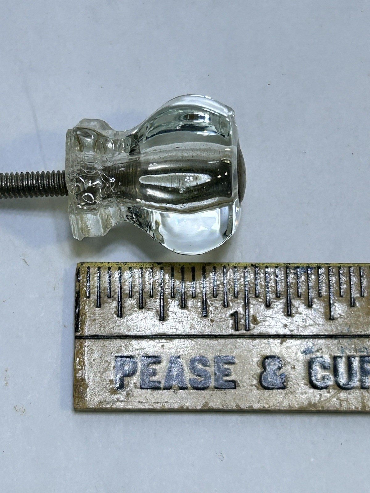 Vintage Hexagon 1 in. Clear Glass Drawer Cabinet Knobs Set Of 4