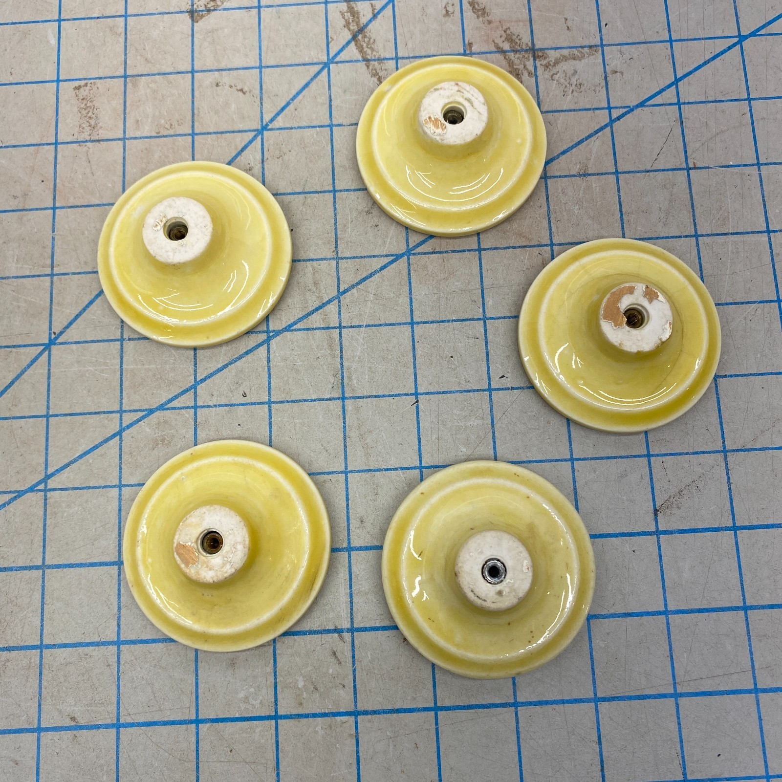 x15 BIG Vintage Mid Century Retro 60s Green Lemon Dresser Drawer Pull Knobs