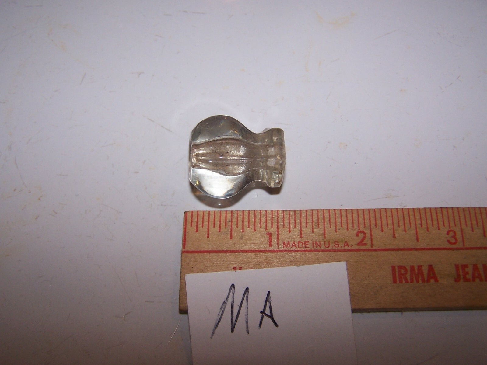 Vintage Antique Glass 6 Sided Knob / Pull / Handle – Lot MA